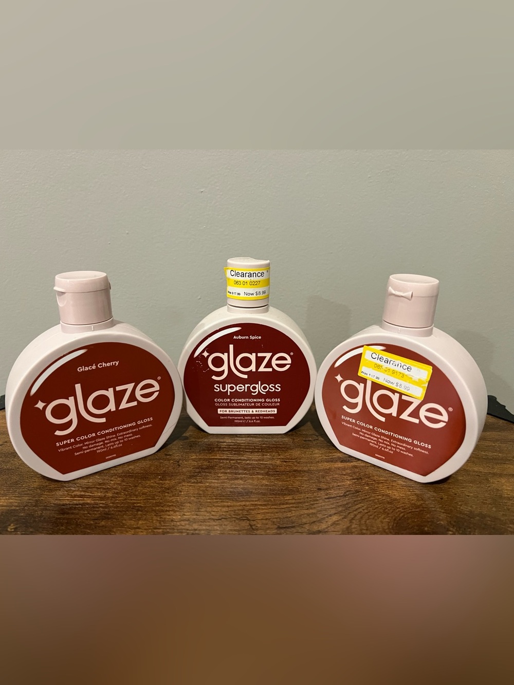 3 Glazes Supergloss Color Conditioning Gloss - Auburn Spice Red and cherry